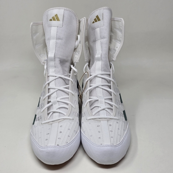Adidas Box Hog 4 White Collegiate Green IH2731 Shoes Men's Size 4 New - Picture 7 of 12